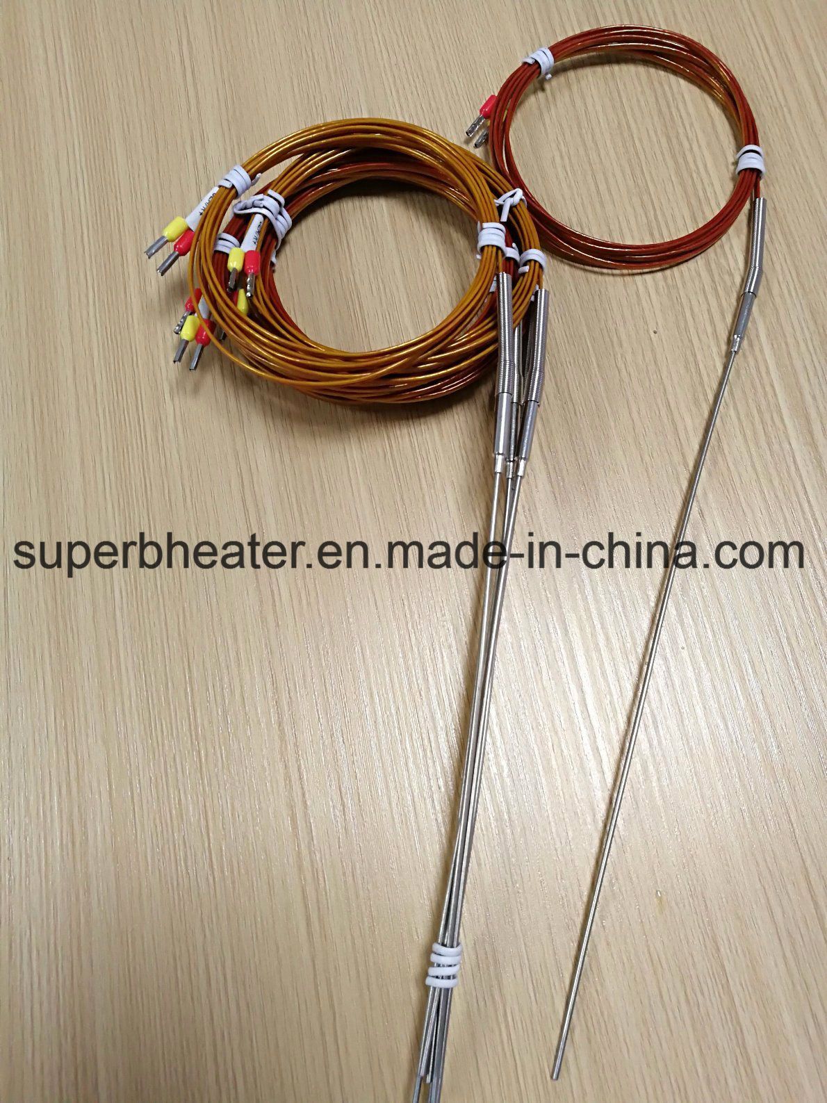 Diameter 0.25mm 0.5mm 1.0mm 3.0mm 6.0mm J Type Armoured Thermocouple Probe Temperature Sensor