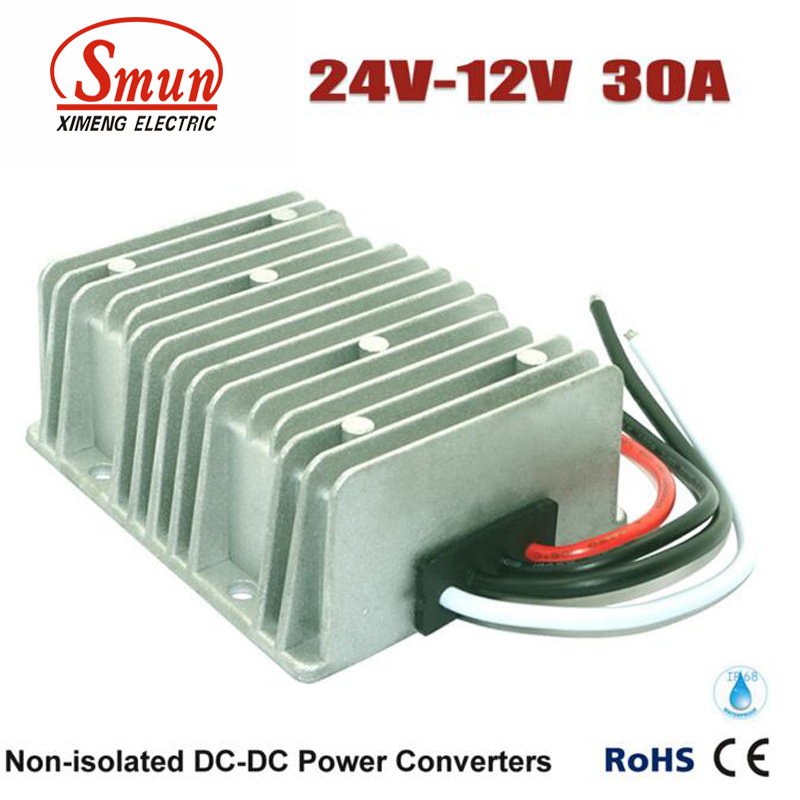 Non-Isolated Waterproof 360W 36VDC to 12VDC 30A DC-DC Converter