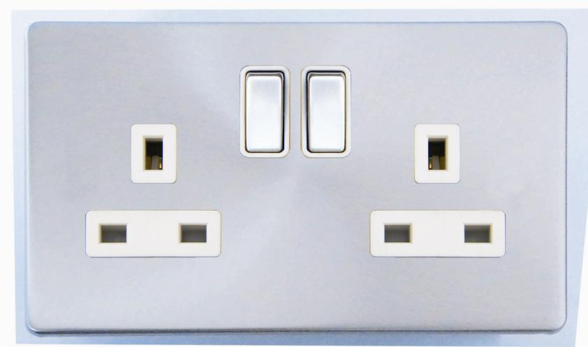 Screwless Range Double Switched Socket