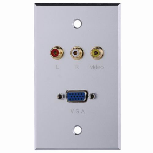 Aluminum AV Wall Socket, Face Plate (9.2057)