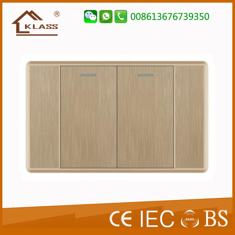 10A 250V 2 Gang 2 Way Electrical Wall Switch