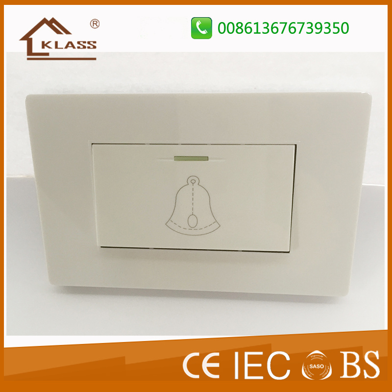 High Quality White PC Big Button Door Bell Switch