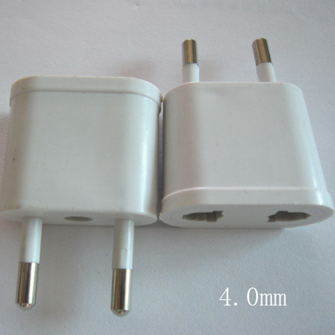 2 Round Pins Socket Adapter Adaptor ABS Plug (Y074)