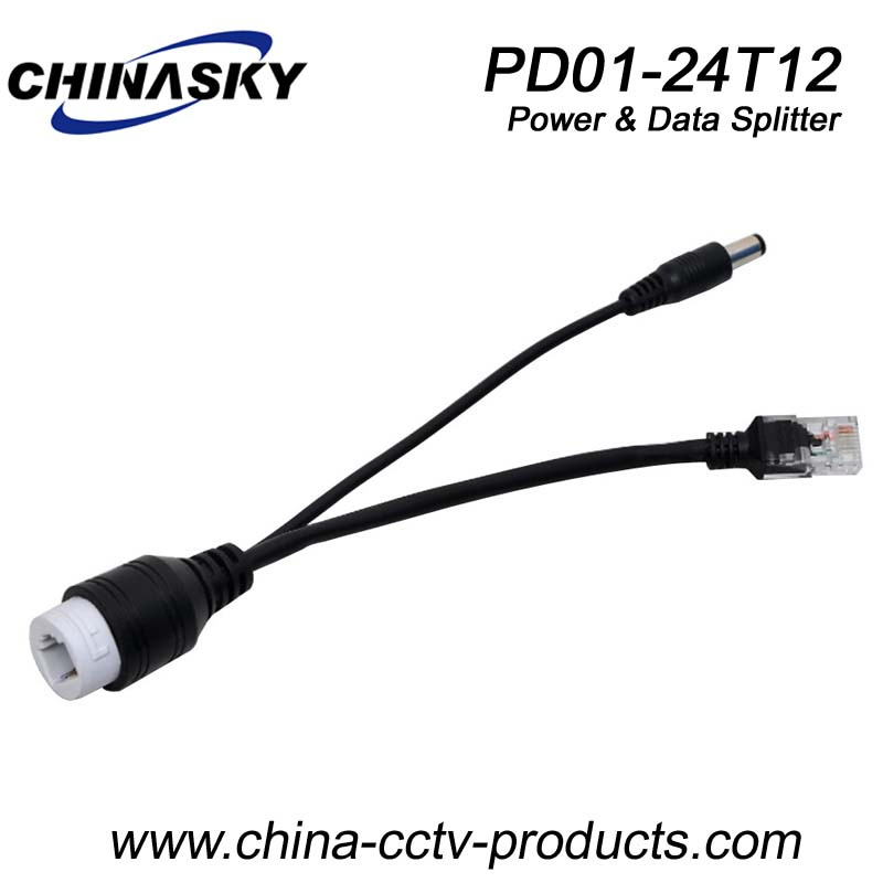 Waterproof Type Poe Power and Data Splitter for IP Camera (PD01-24T12)