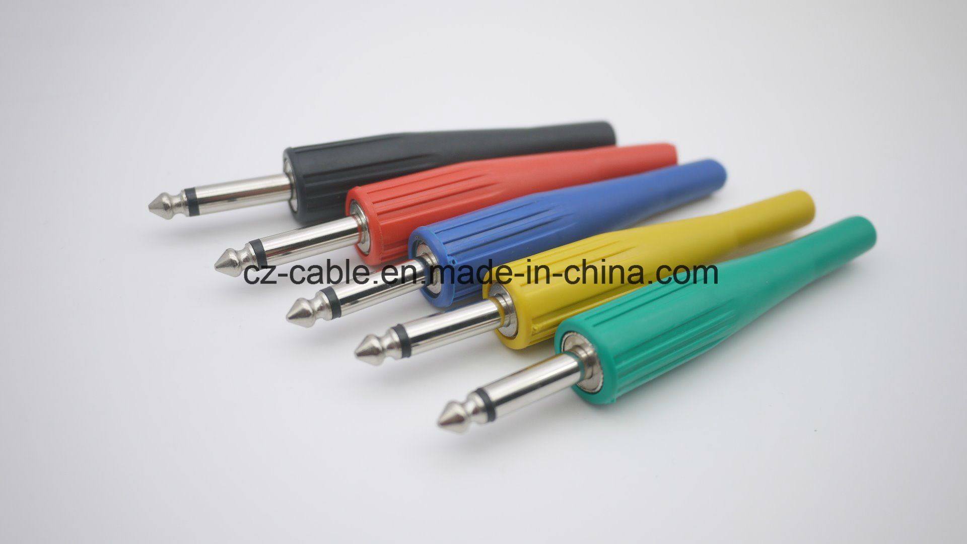 6.35mm Mono Plug, Metal Plug with Different Colors