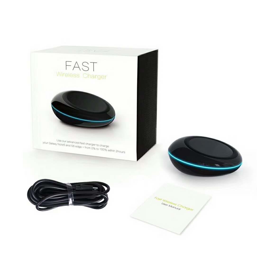 Qi Standard 1 Coils 10W Fast Wireless Charger for Samsung iPhone