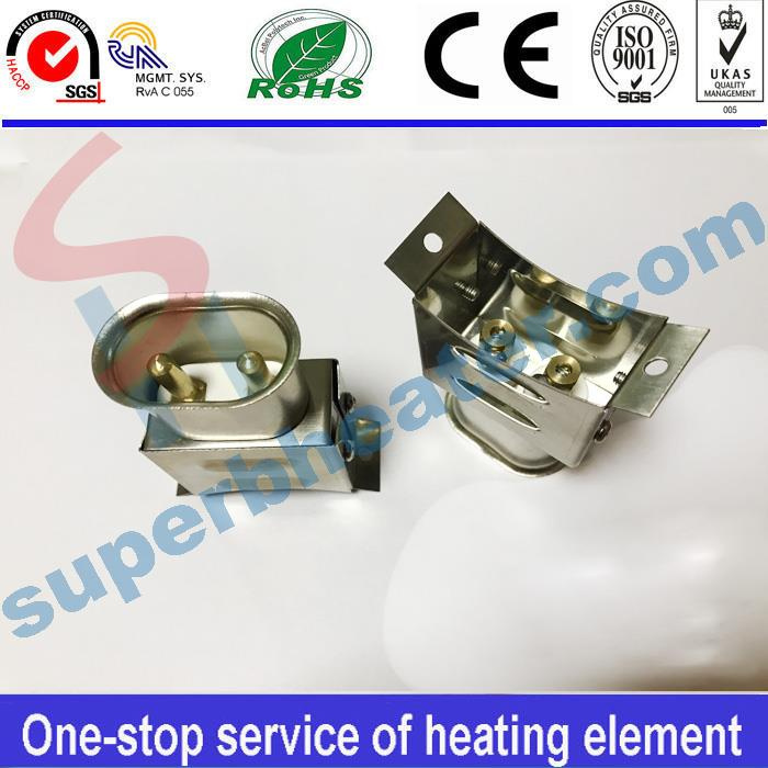 Electric Appliances High Temperature Plug Stainless Steel Two Hole Base