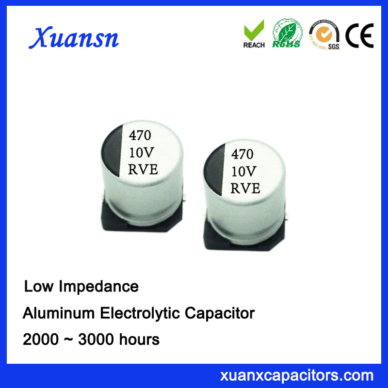 470UF 10V 2000hours SMD Aluminum Electrolytic Capacitor
