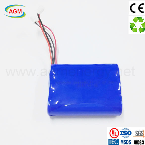 Icr18650 2000mAh 11.1V 22.2wh Lithium Ion Battery Pack Lithium Battery