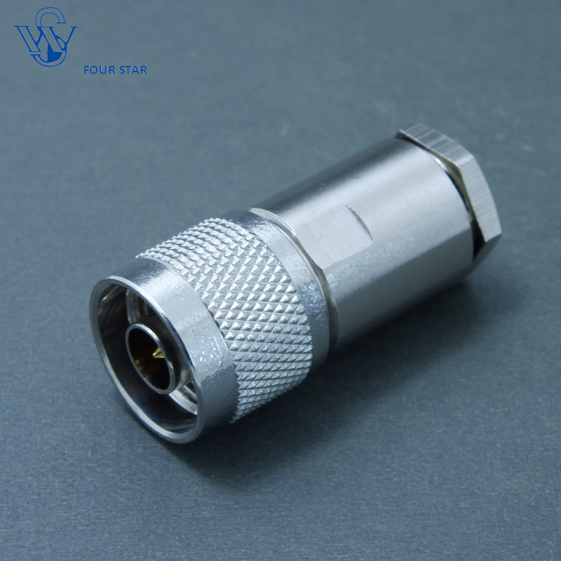 Male Clamp Soldering RF Coaxial N Connector for LMR400 Cable