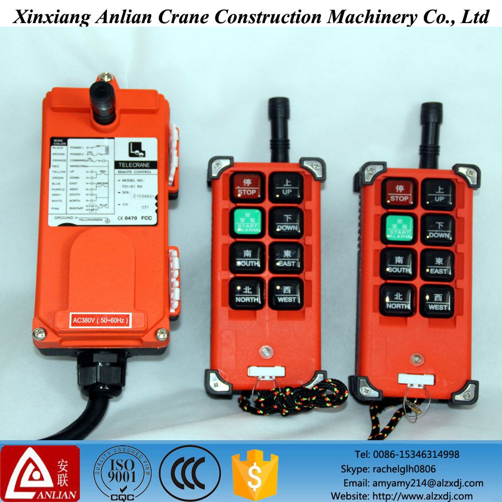 380V F21-E1 6 Channels Industrial Radio Wireless Crane Remote Control