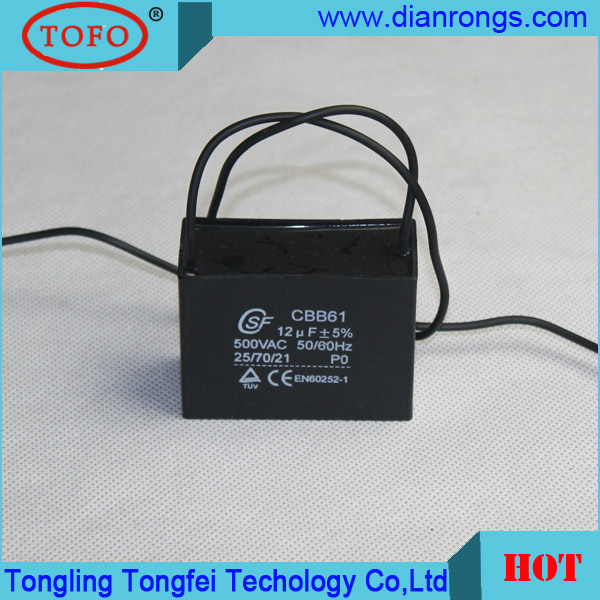 High Voltage 400VAC 500VAC Cbb61 Capacitor