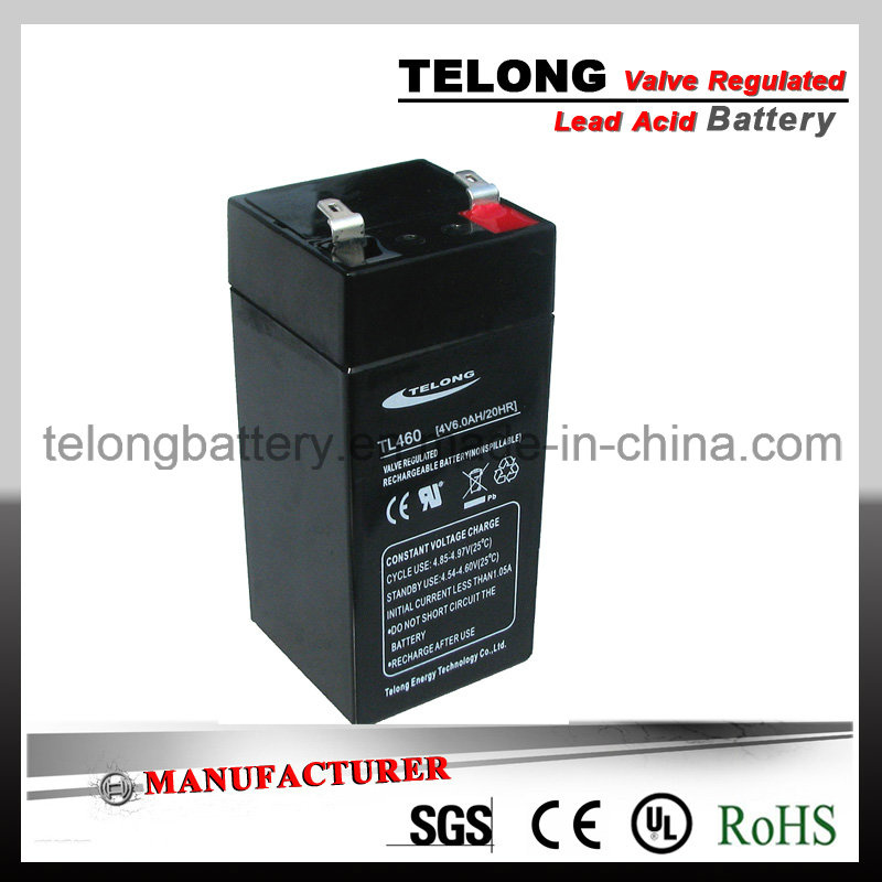 4V6ah VRLA Lead Acid Battery for Lighting, Electric Tools