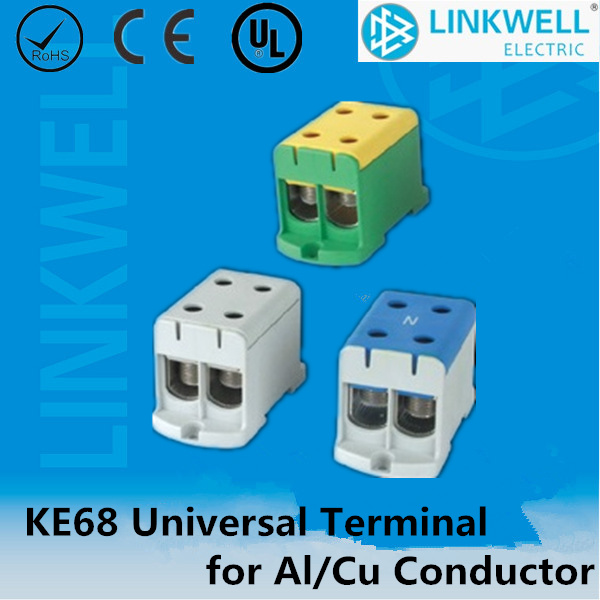 DIN-Rail Mounting Universal Terminal Blocks for Ai/Cu Conductors Ke68