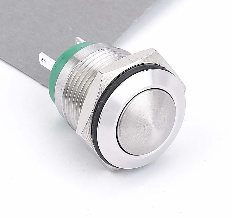 16mm Waterproof Metal Latching Push Button Switch