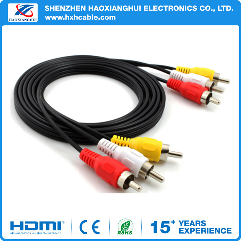 3RCA to 3 RCA Video Audio RCA Cable/AV Cable