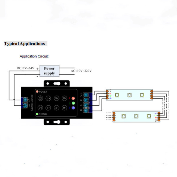 Ce Rhos Approved Iron Shell RF 8keys RGB Controller