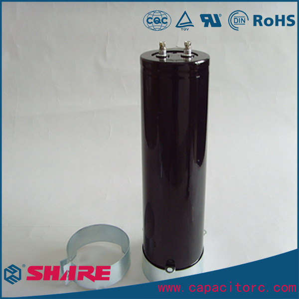 Screw-Type Aluminum Electrolytic Capacitor with Mounting Frame