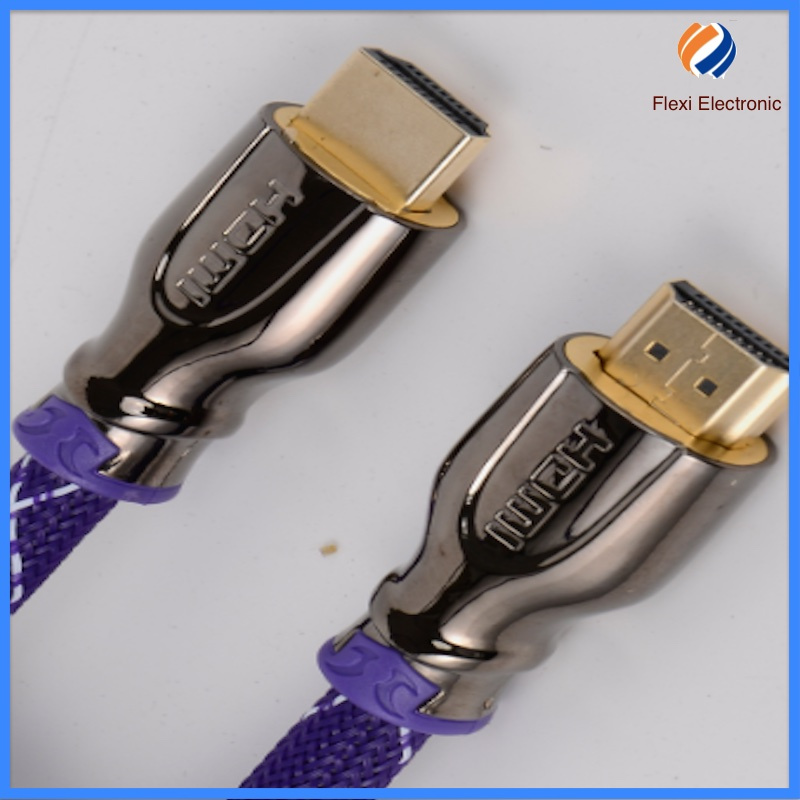 Braided 4k 3D HDMI Cable Supports with Ziny Alloy Case