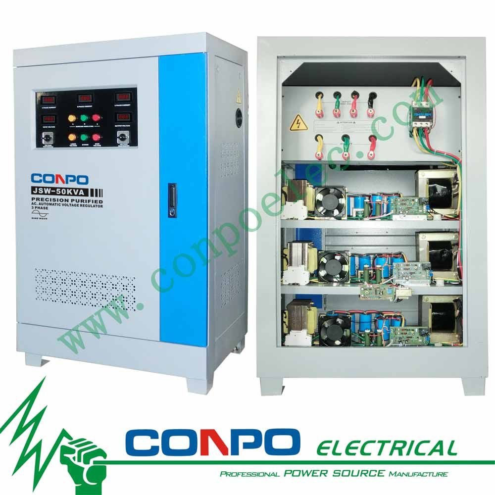 Jsw-50kVA 3phase Ferro-Resonant/Precision Purified/Contactless Voltage Stabilizer/Regulator