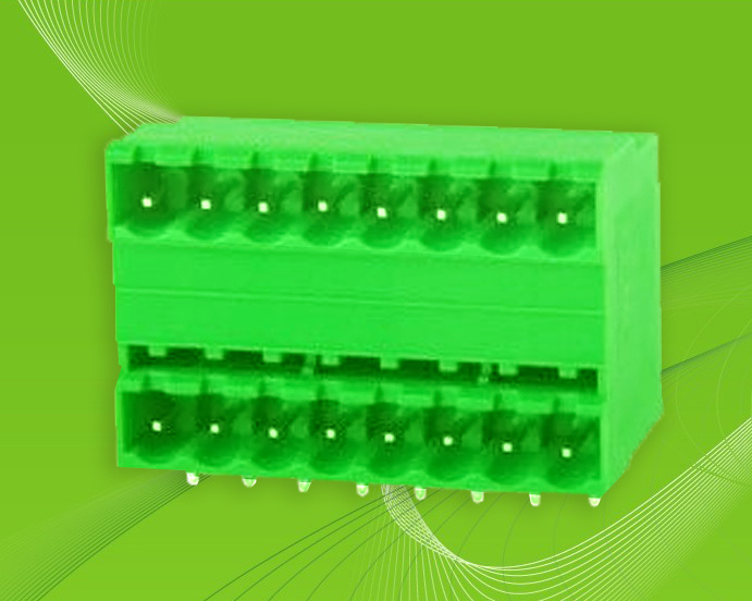 Pluggable Terminal Block with Dual Row Pins