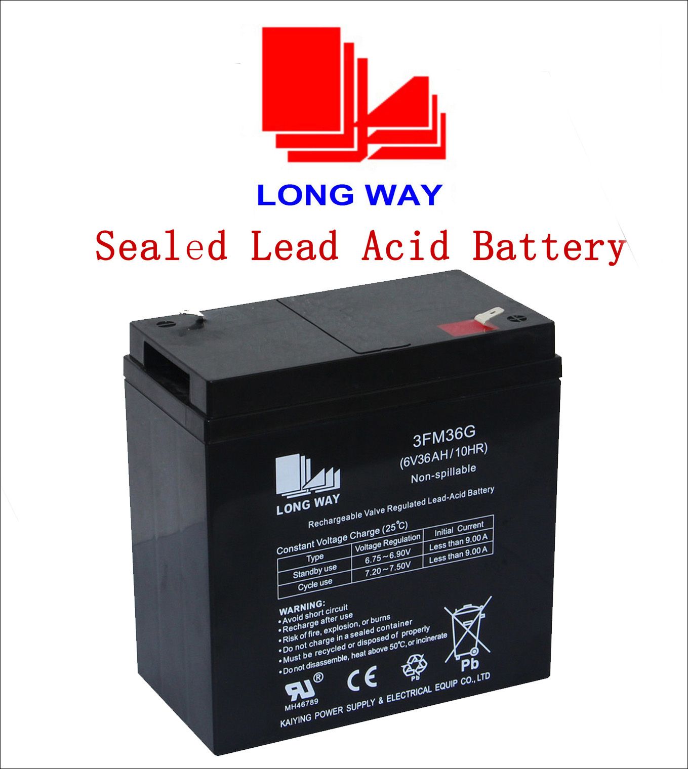 6V36ah Valve Regulated Lead Acid Battery