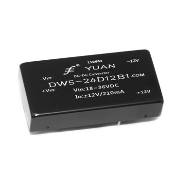 2: 1 Wide Input Range, Regulated Single/Dual Output DC-DC Converter Dw Series- 5W-25W
