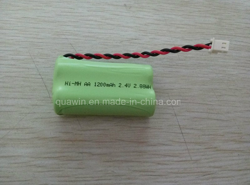 2.4V 1200mAh AA NiMH Rechargeable Battery Pack