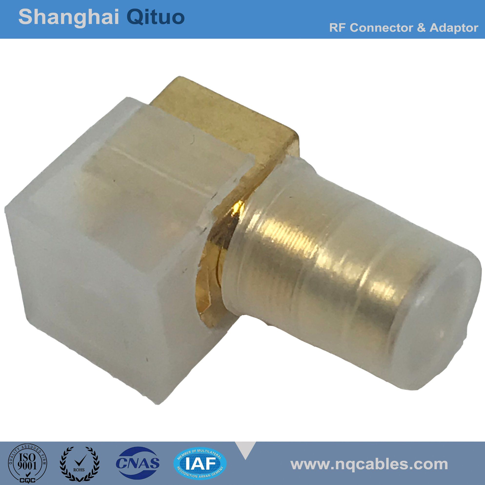 RF Connector L9 Right Angle Female Jack End-Tooth End-Launch (L9-KYWE)