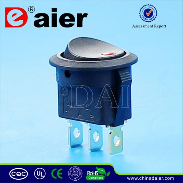 on off Round 12V Rocker Switch with DOT