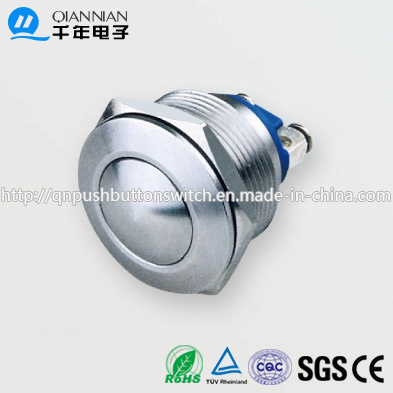 22mm 1no Resetable Round IP67 Ik10 Push Button Switch