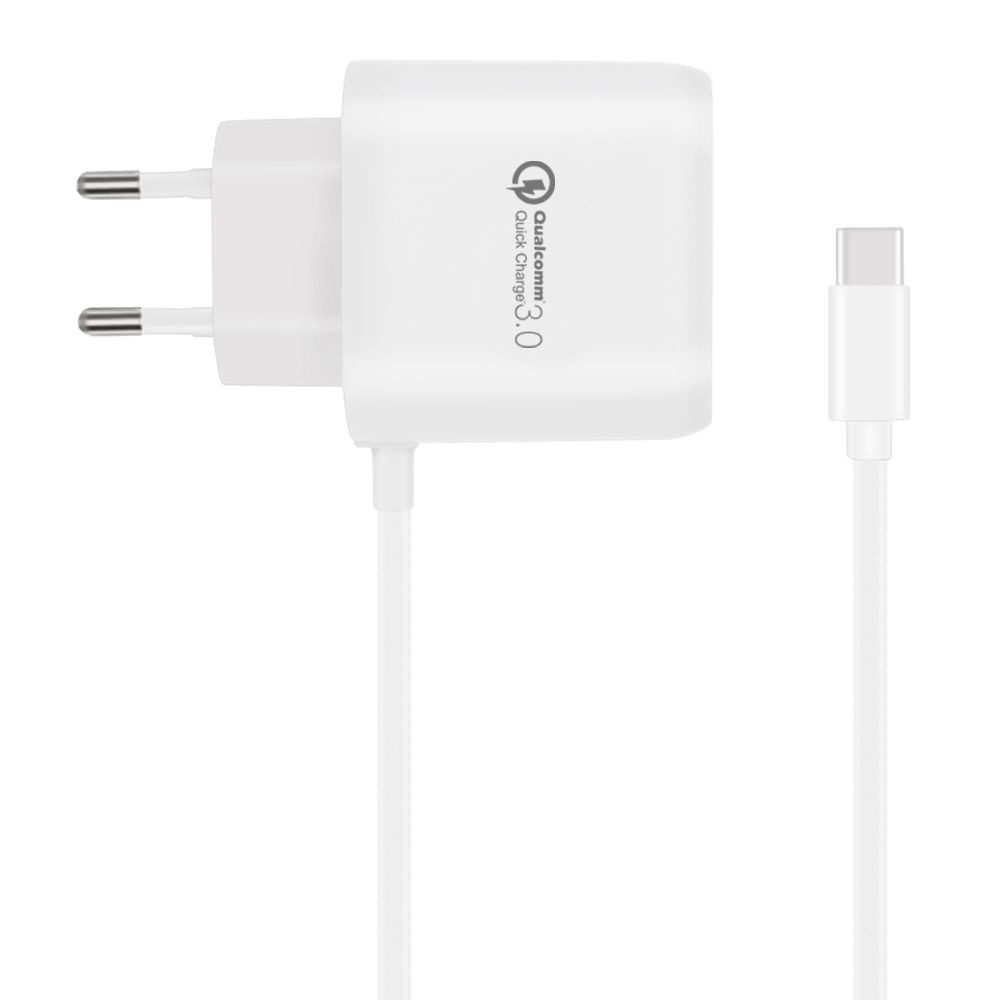 QC3.0 Mobile Phone USB Charger with Type-C USB Cable