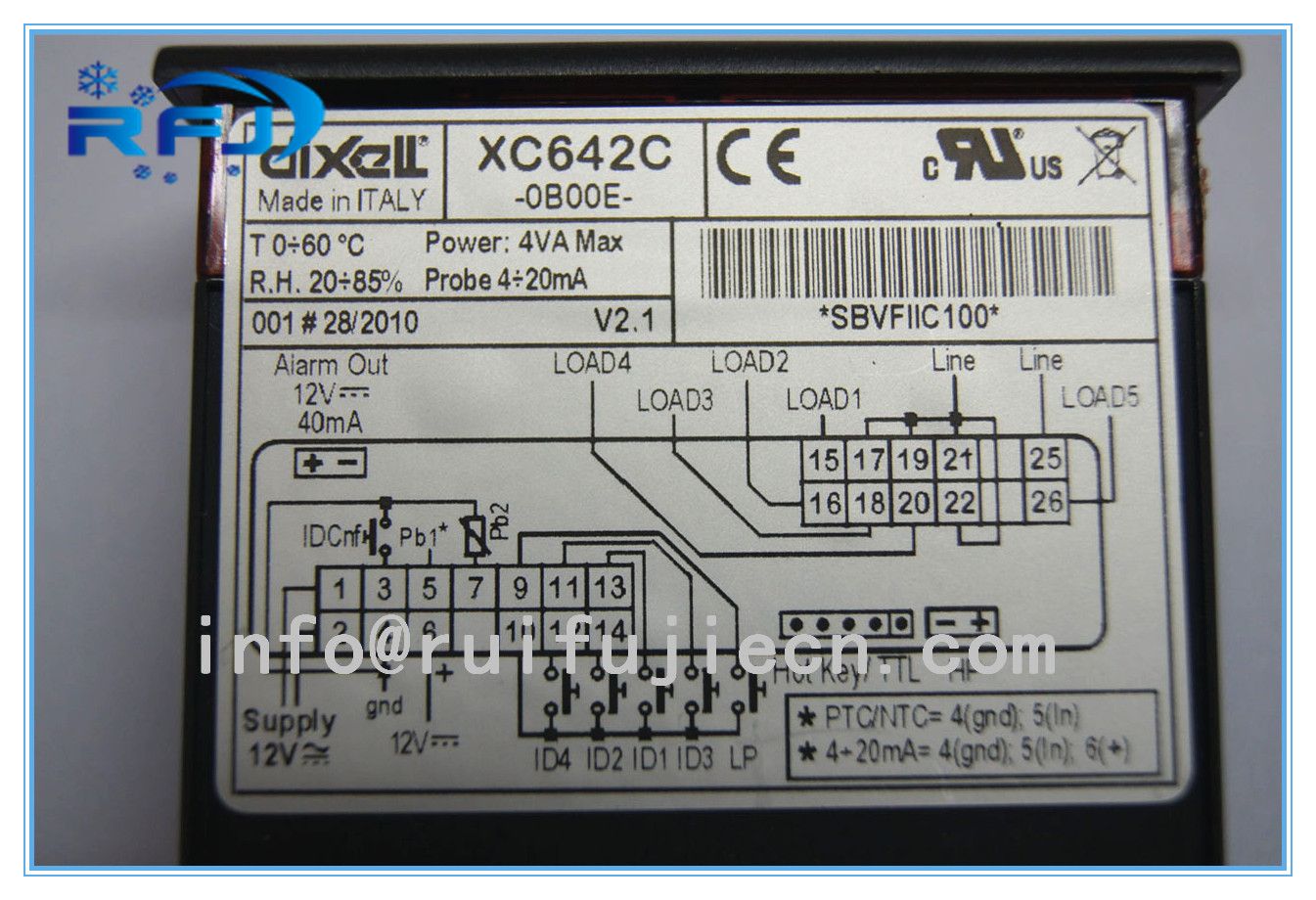 Dixell Refrigeration Temperature Controller Single Screw Compressor Controller Xc642c