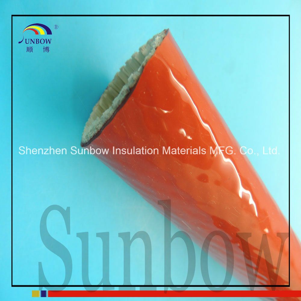 Silicone Rubber Coated Fiberglass Fire Sleeves Fireproof Insulation Material