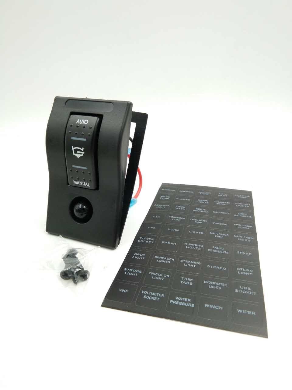Waterproof Marine Boat LED Light Rocker Switch Panel Splashproof Indicator Circuit Breaker