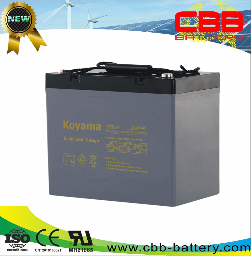 Superior Quality 12V55ah Deep Cycle AGM Battery DC55-12