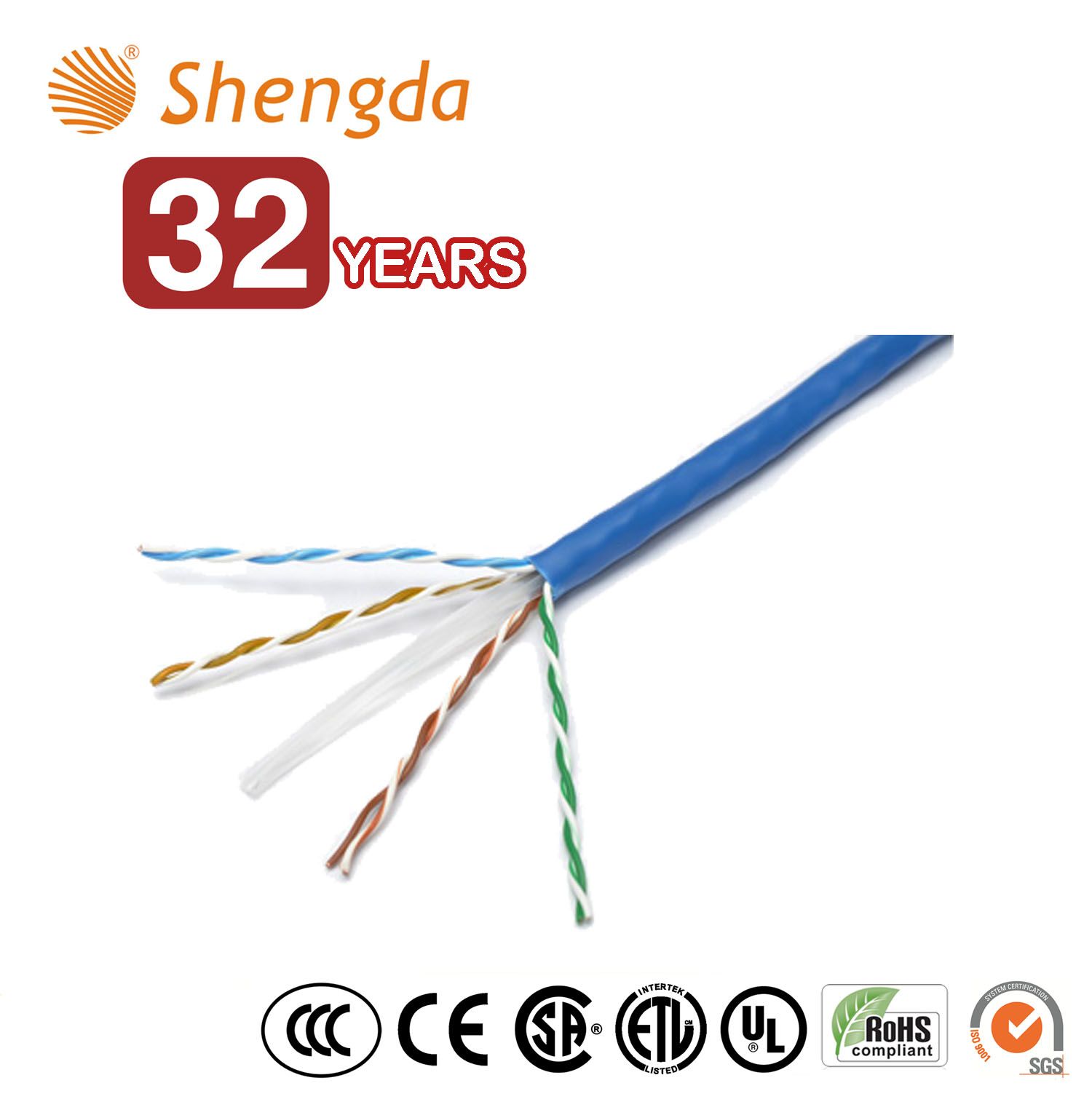 Wholesale 100% Copper PVC Jacket 4pair UTP CAT6 Network Cables with UL Ce