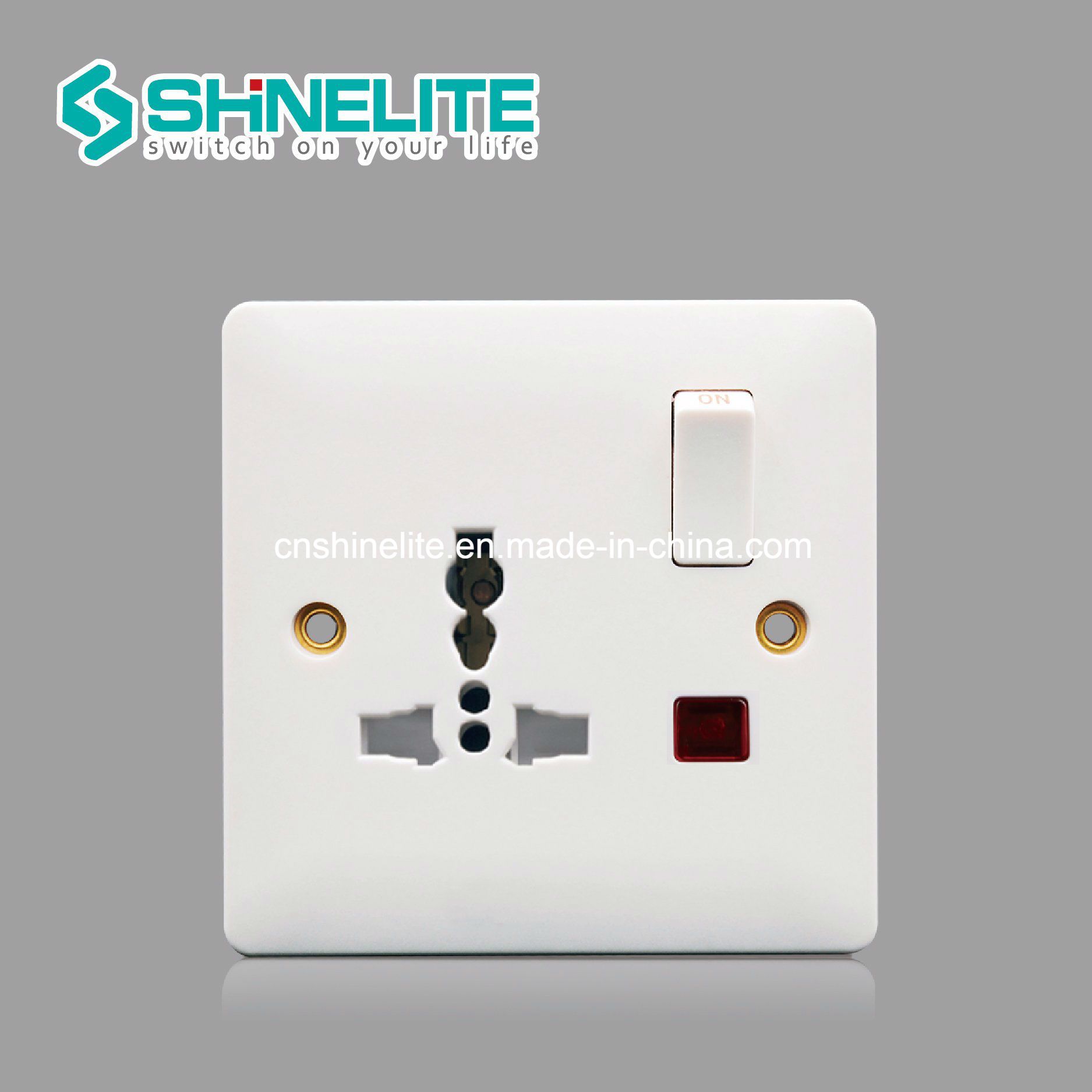 Good Quality Multi Function Wall Socket with Neon OEM