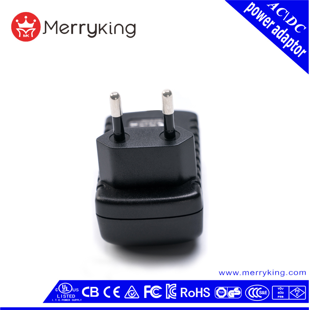 High Quality EU Plug Wall Mount 10V 1.2A Logo Print Power Adapter