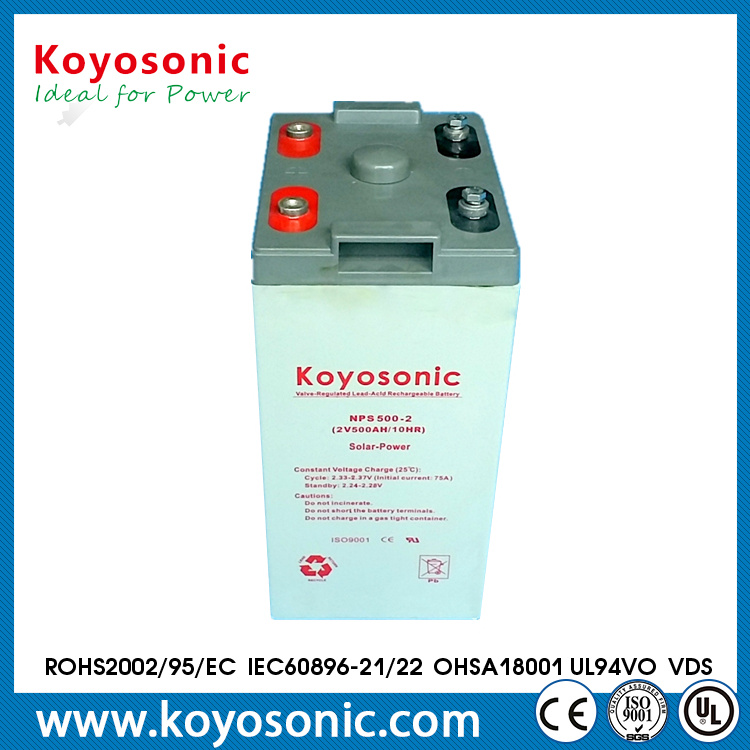 Gel Deep Cycle Lead Acid 2V 600ah Solar Storage Battery
