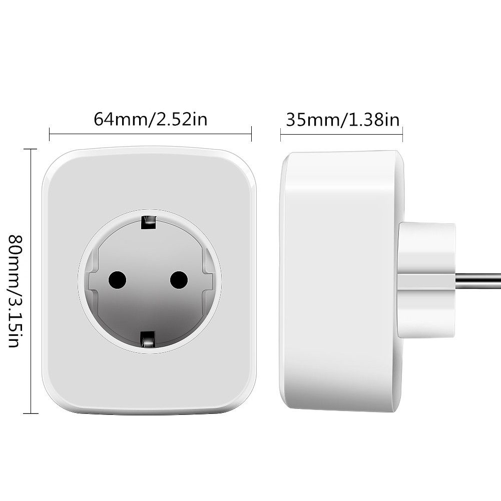 European Standard WiFi Smart Socket, Supported by APP, Work with Amazon Alexa&Google Home