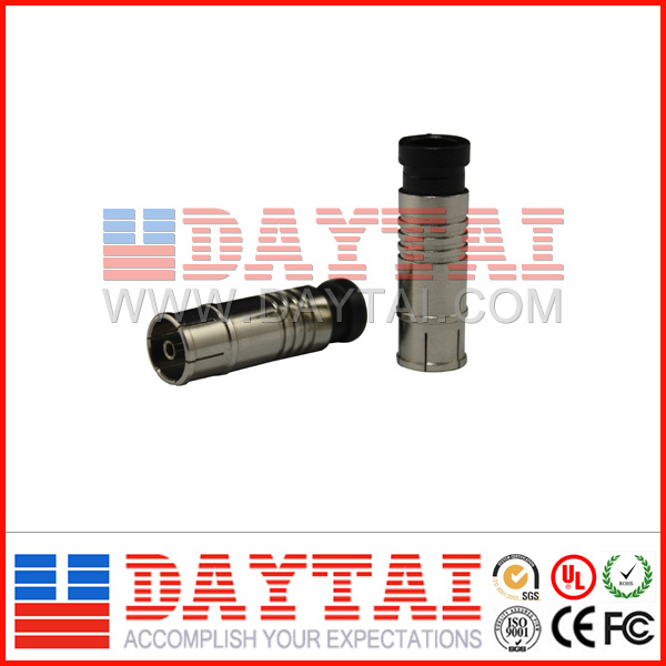 China CE Approved Rg59/RG6 Iecf CATV Compression F Connector