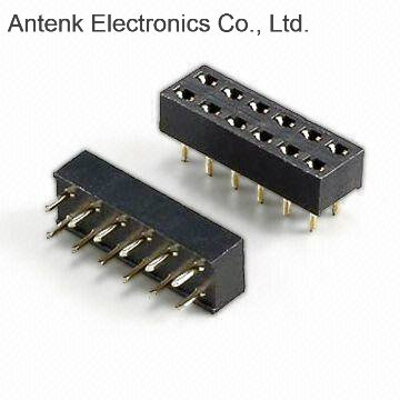 2.0 Female Header Dual Row Straight Type Prevent Tin H4.3