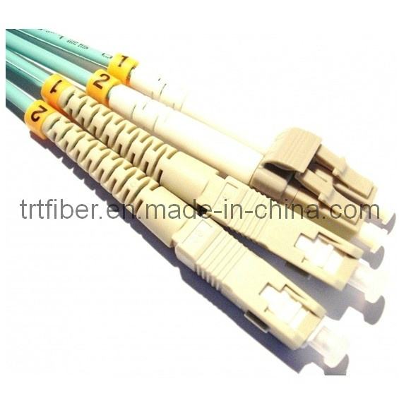 SC-LC OM3 Duplex Fiber Optic Patch Cord