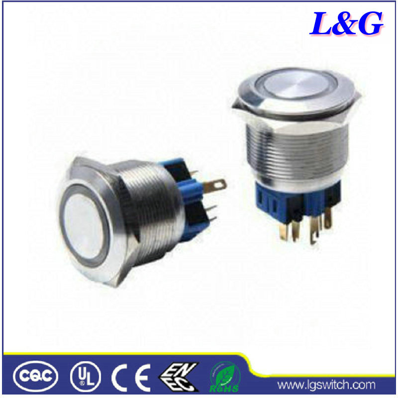 Electrical16mm Stainless Steel Reset Push Button Switch