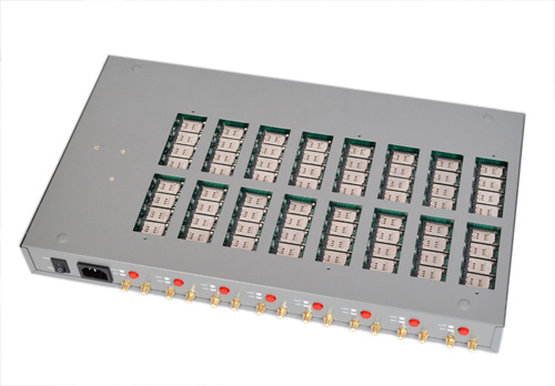 Managed Through Computer Hyper Terminal (ET-8264) , 8 Ports 64 Sims GSM Gateway