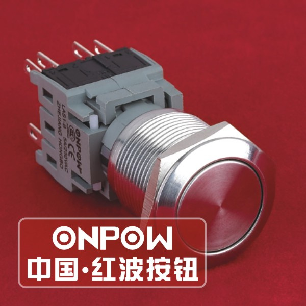 Onpow 19mm Push Button Switch (LAS1-BGQ-11/S, CE, CCC, RoHS, REECH)