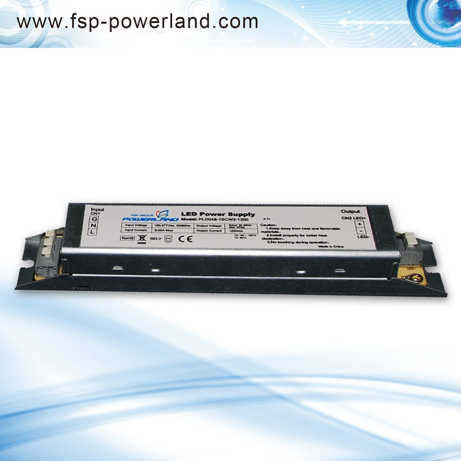 Ce Approval 48W 1.2A LED Driver with Universal AC Input