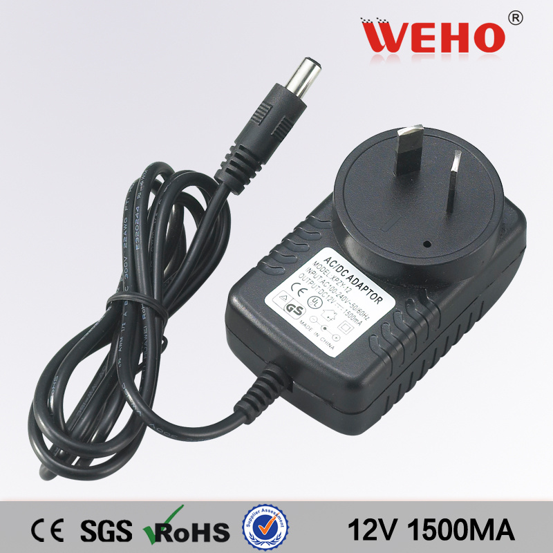 Australian Power Supply Plug AC DC Adapter 12V 1500mA