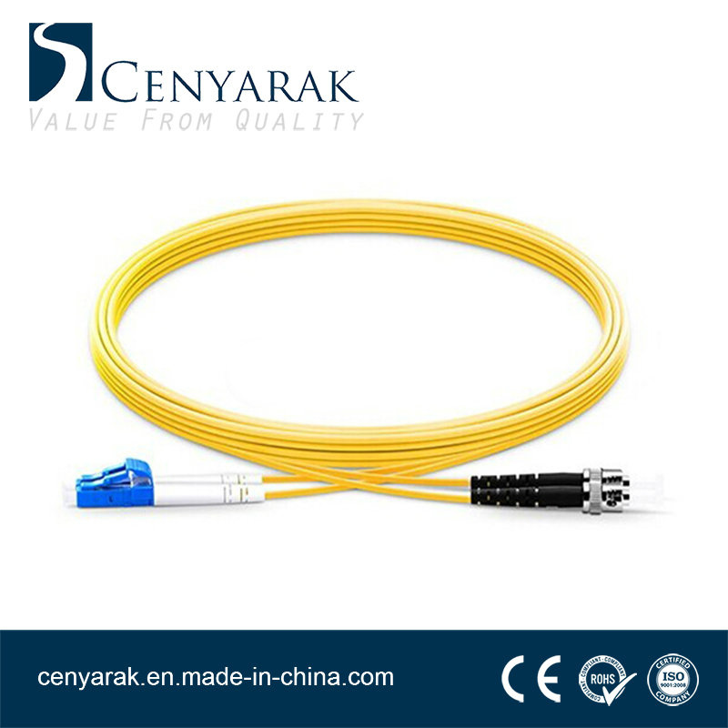3 Meter Simple-Mode Duplex Fiber Optic Cable (9/125) LC to St